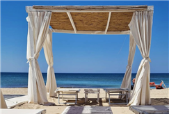 Anche Sabato e Domenica: Accesso al Lido fino a 3 persone con Gazebo in Vip Zone, 3 Lettini, Vip Card, Bottiglia di Prosecco e Frutta