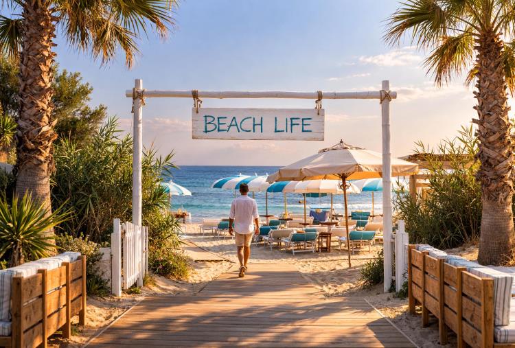 Anche Sabato e Domenica: Accesso al Lido con Ombrellone, Lettino, Telo, Caffè e Parcheggio per 2 o 3 persone